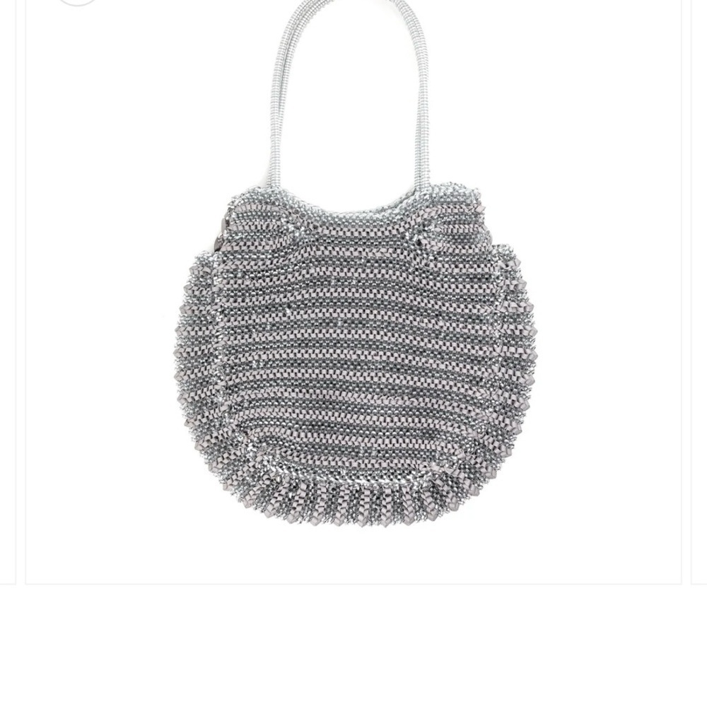 Silver Knit Women's Bag